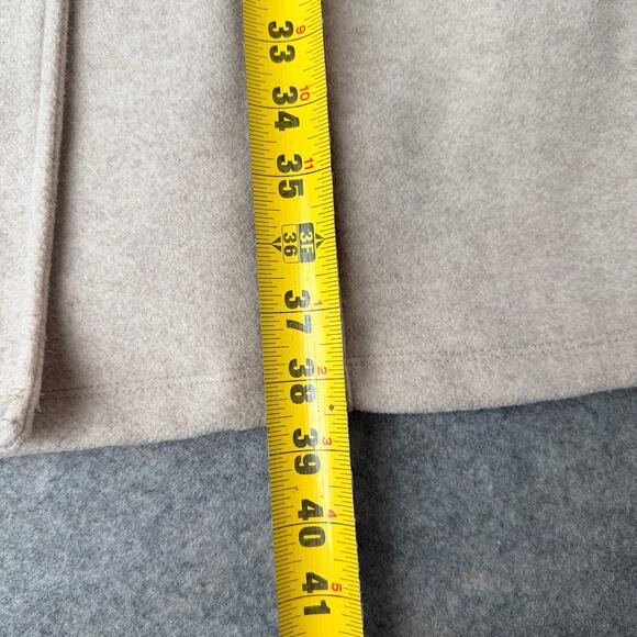 Haute Monde Los Angeles Woven Beige Trench Over Pea Coat Jacket Size Large - Picture 14 of 15